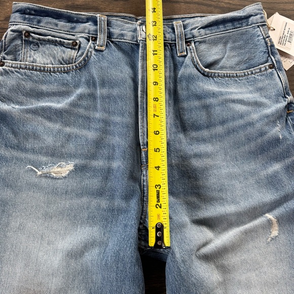 ETICA Bryce Pinch Waist Boyfriend High Rise Jeans - Faded Blue - Picture 13 of 15